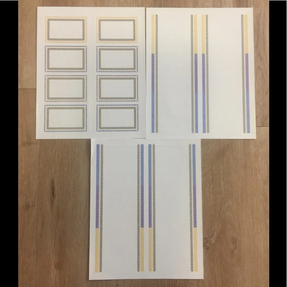 Label Sticker Sheets NWT